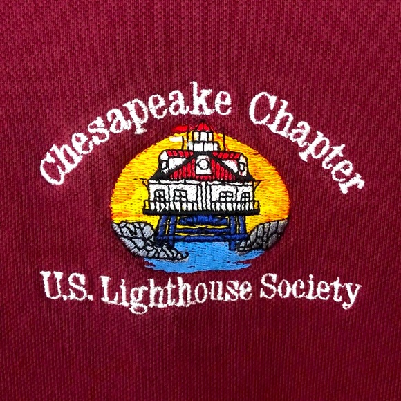 Other - Chesapeake Thomas Point Shoal Lighthouse Burgundy Maroon Golf Polo Mens Szs M L